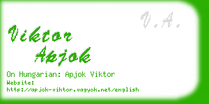 viktor apjok business card